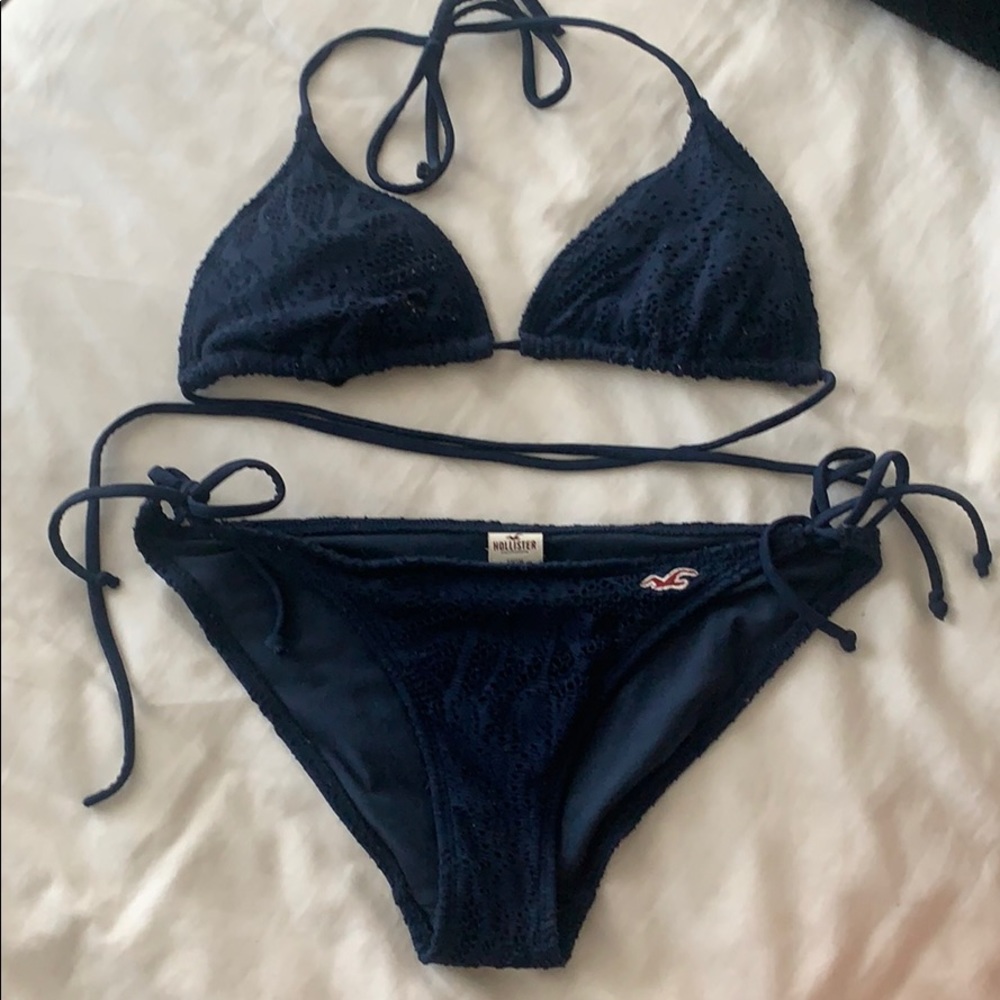 Hollister Padded Navy Swimsuit - Small